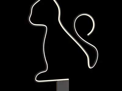 CAT table lamp Low-poly 3D model