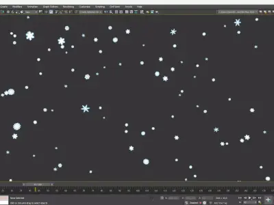 Snow animated Low-poly 3D model