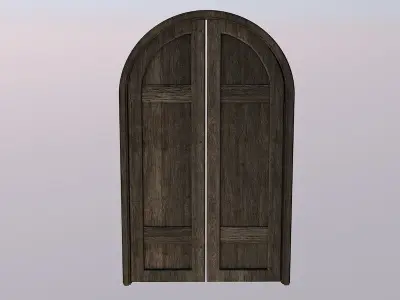 Arc and wooden doors 3D model