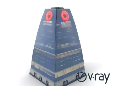 Futuristic Mirror Glass Skyscraper model pack Low-poly 3D model