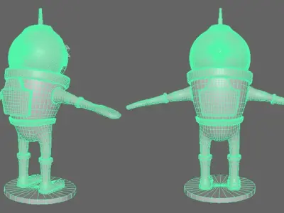 Cartoon Robot 3D model get