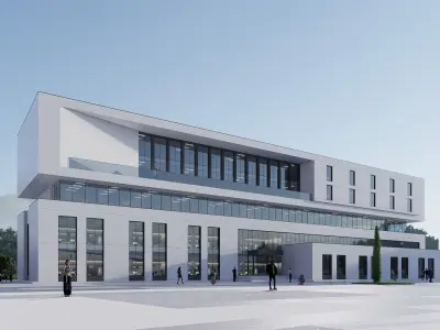 Civic Building Low-poly 3D model