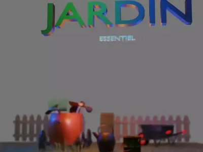 Jardin essentiel  Low-poly 3D model