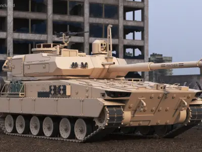  US Army M10 Booker Armored Combat Vehicle Rigged 