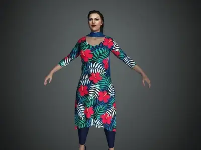 Asian Stylish lady 3D model