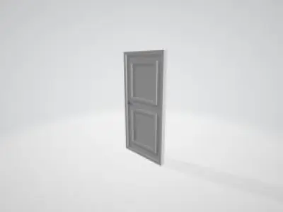 Low-poly 3d door Low-poly 3D model