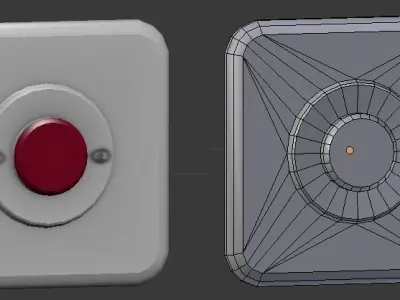 Button switch Free low-poly 3D model