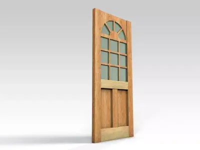 Entrance door - with window Free 3D model