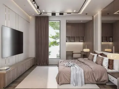 BEDROOM MODERN STYLE 3D model