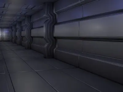Sci Fi Corridor 3D model 42