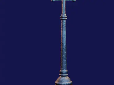 Street lamp of the 18th and 20th centuries Low-poly 3D model