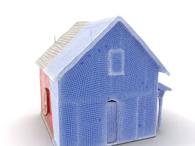 Rustic Red Barn model pack Low-poly 3D model