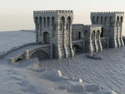 Modular River Patrol Bridge Tabletop Terrain 28 mm 3D print model