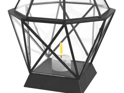 Black Floor lantern 3D model