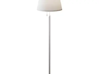  NYFORS Floor lamp nickel-plated white 3D model