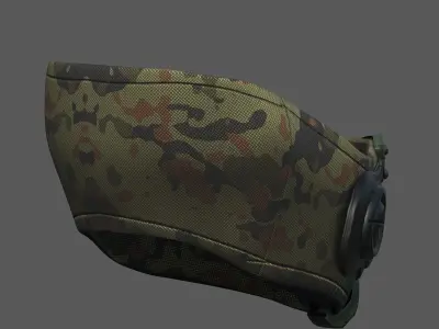 Gas mask respirator scifi futuristic 3d  Low-poly 3D model