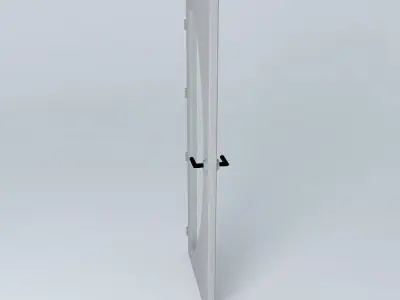 3D door curved glass Free 3D model