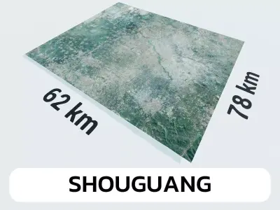 Shouguang China City Landscape 3D Model 3D model