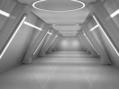 Sci Fi Interior 3D model 32