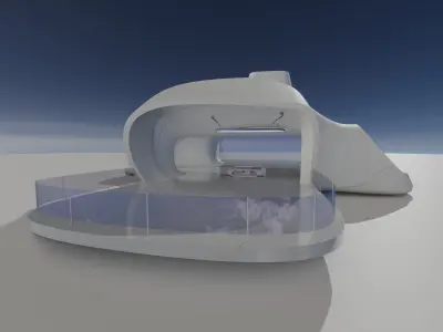 Sci fi Futuristic Exbition Exterior and Interior 3D 3D model