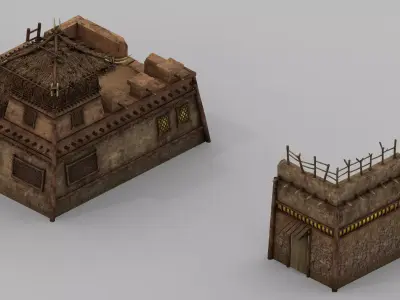 Game Desert - Building - Store 02 3D model