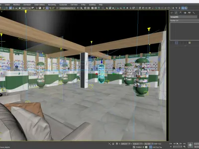 Pharmacy Interior Exterior Design  3D model
