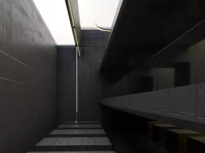 Brutalist Building 04 Low-poly 3D model