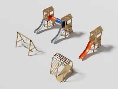 Playground pack v1 Low-poly 3D model