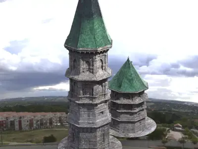 Germanic Medieval Tower 2 Designs 3D model