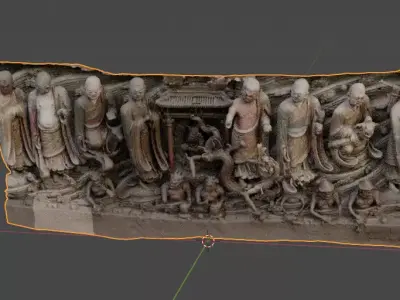 Deity Statue Sculpture17 3D model