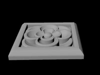 rosette flower 3D model 19