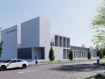 Convention Center Low-poly 3D model