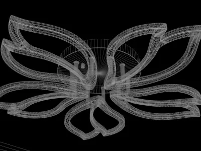 Modern Chandelier Ceiling Lamp 3D Model 3D model