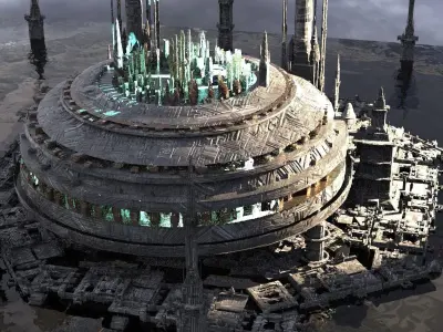 Star wars Kamino inspired Kit bash 3D model