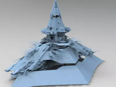 Amon Ra Sci fi Pyramid 1   3D model