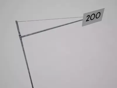 Racetrack Curve Distance Sign  3D model