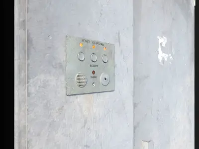 Metal Door  PBR  VR   AR  low-poly  3D model