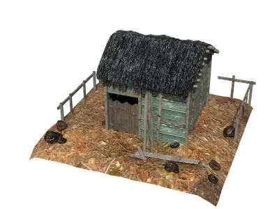 Horse House 3D Low-poly 3D model
