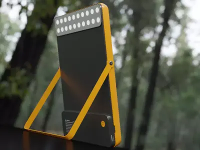 Solar Lamp Low-poly 3D model