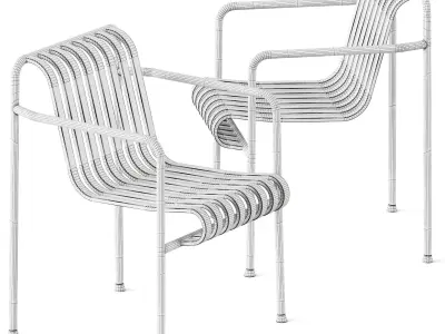 Palissade Dining Armchair Olive by Hay 3D model