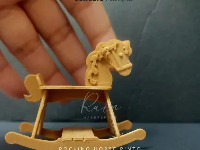 ROCKING HORSE for NURSERY ROOM MINI DOLLHOUSE FURNITURE 3D print model