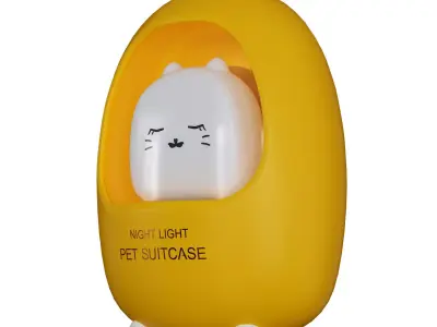 Portable Atmosphere Cute Pet Bedside Night Lamp Low-poly 3D model