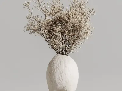 plants bouquet vase 49 3D model