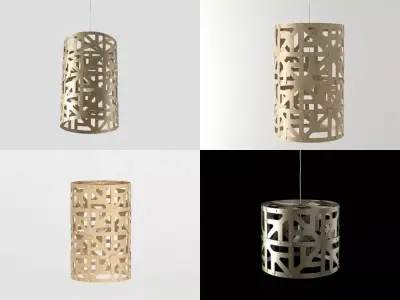 Ulu series of wooden lamps 3D model