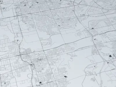 Dallas Road Network and Streets 3D model