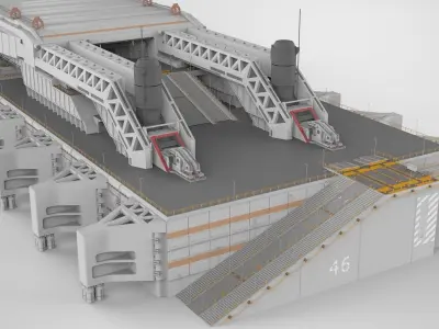 the missile attack warning system 3D model