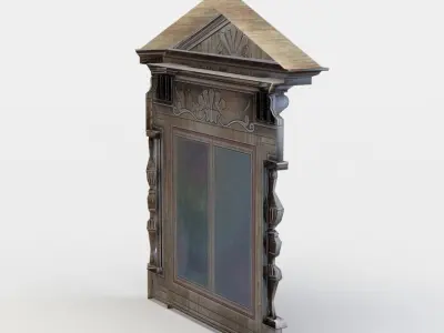 Window ornate door Low-poly 3D model
