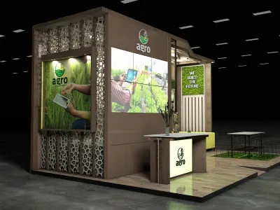 exhibition trade show stand 3D model