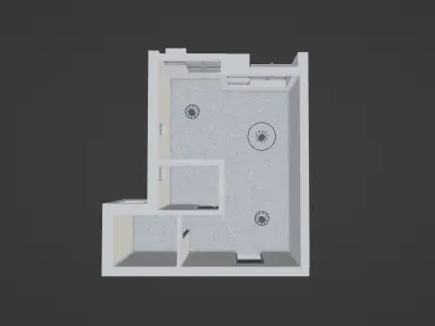 Hong Kong Public Housing Apartment - One Bedroom 3D model