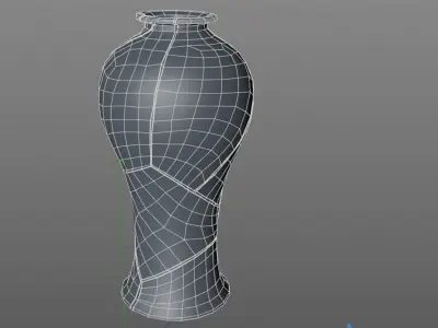 Japanese Vase with Gold Free 3D model